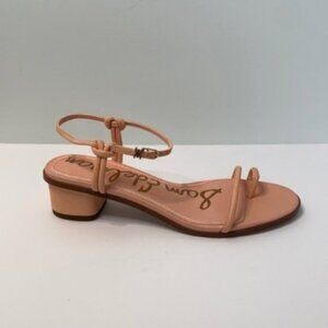 Sam Edelman Women Pink Isle Ankle Strap Block Heel Leather Sandal Size 9.5W